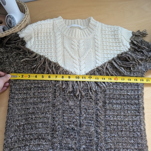 THAKOON Knit Wool Women Crewneck Size Small Green/Brown And Cream Color - Picture 8 of 9